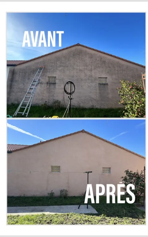 Nettoyage d’un mur à Romans 