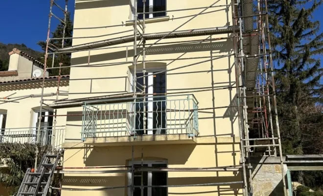 Peinture façade d’une maison à Montélimar 